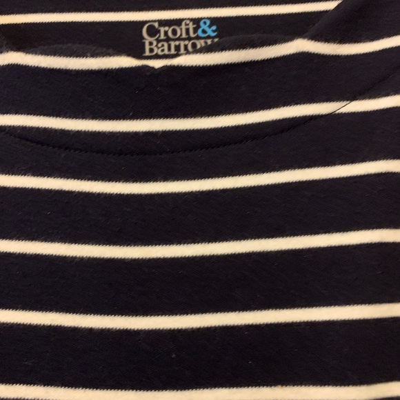 Croft and Barrow top 3/4 length sleeve 100% cotton - Picture 2 of 2